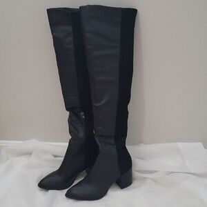 Tracy Black Over the Knee Boots
